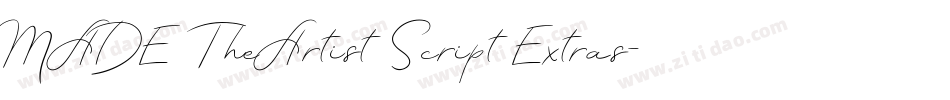 MADE TheArtist Script Extras字体转换
